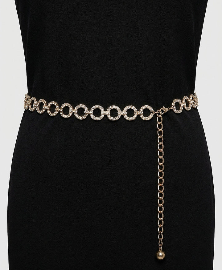 【kishidamiki】Tulle chain belt Crystal Linked Circle Chain Belt – FOX'S - Online