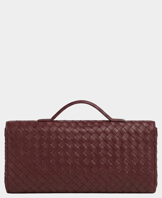 
Woven Handbag in BURGUNDY view 2