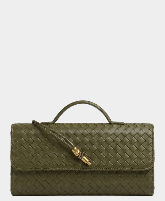 
Woven Handbag in GREEN view 1