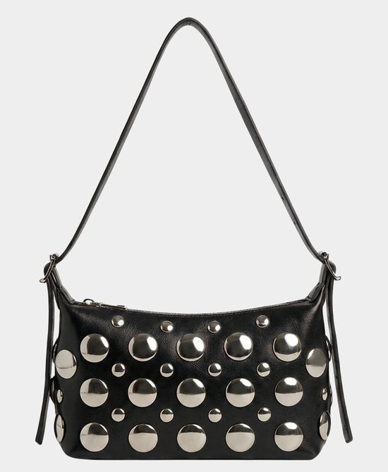 
Studded Shoulder Bag in BLACK view 1