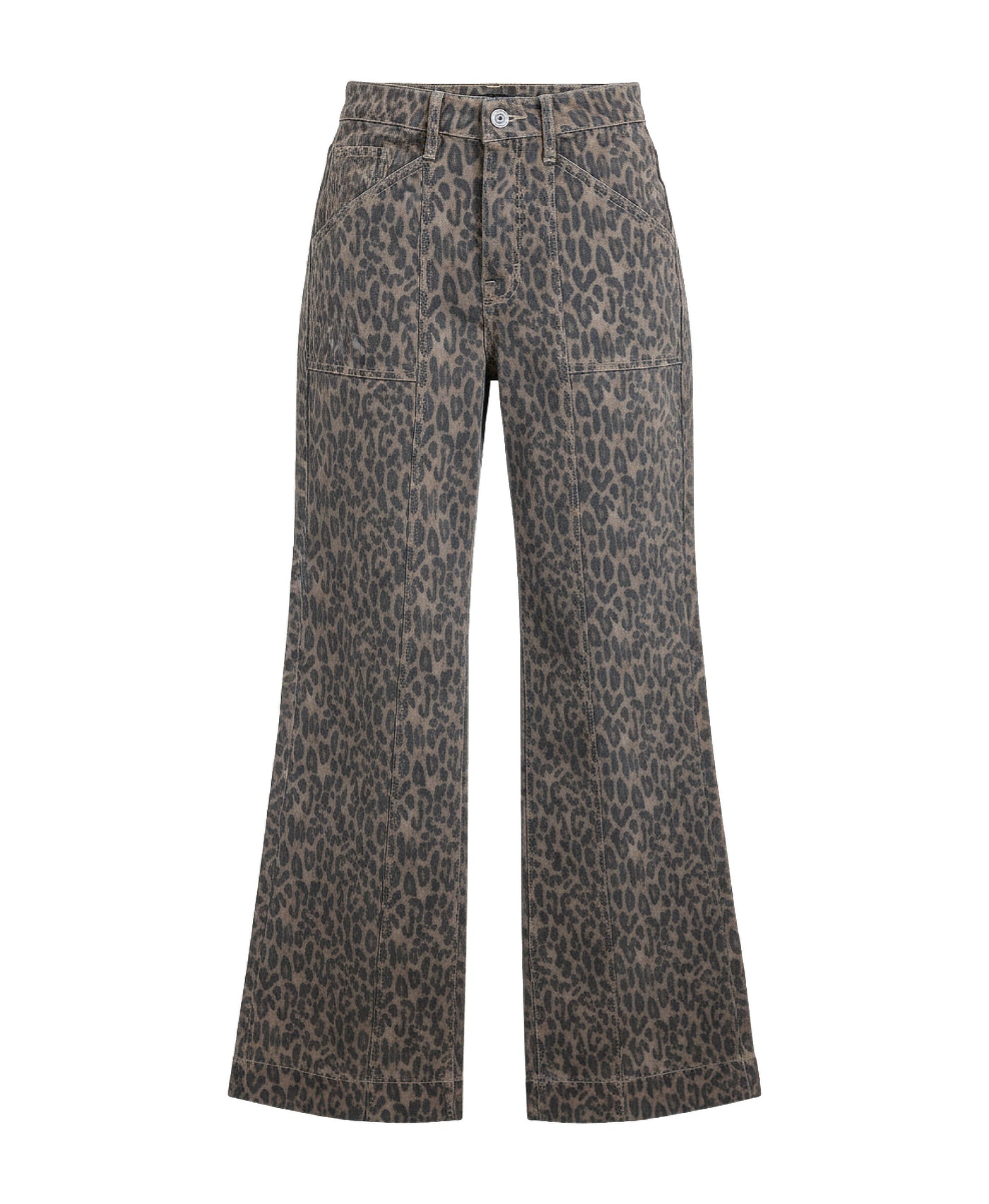 High Rise Leopard Print Jeans view 2