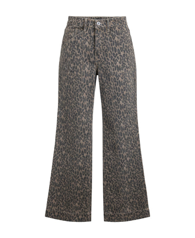 High Rise Leopard Print Jeans image 2