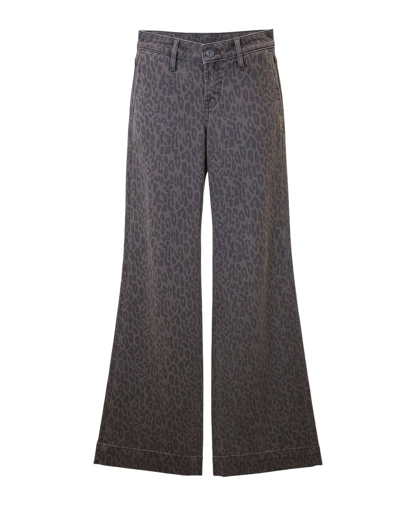Leopard Print Flare Jeans view 2