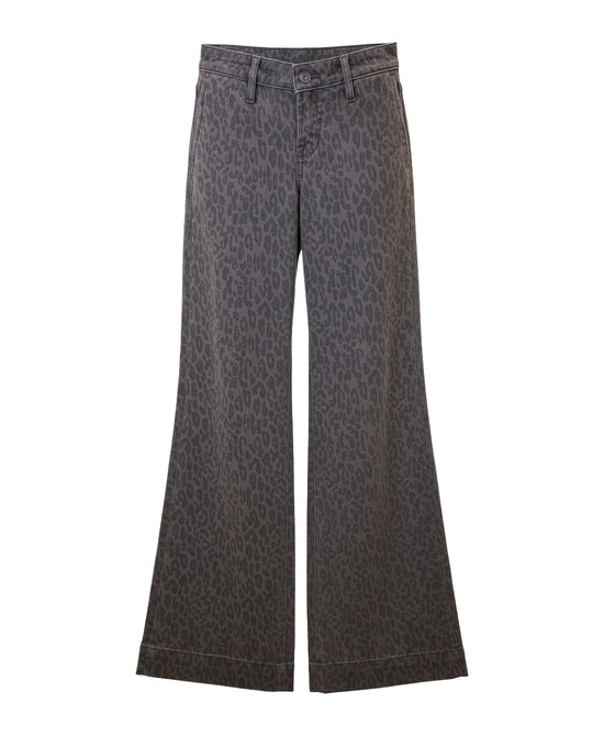 Leopard Print Flare Jeans view 