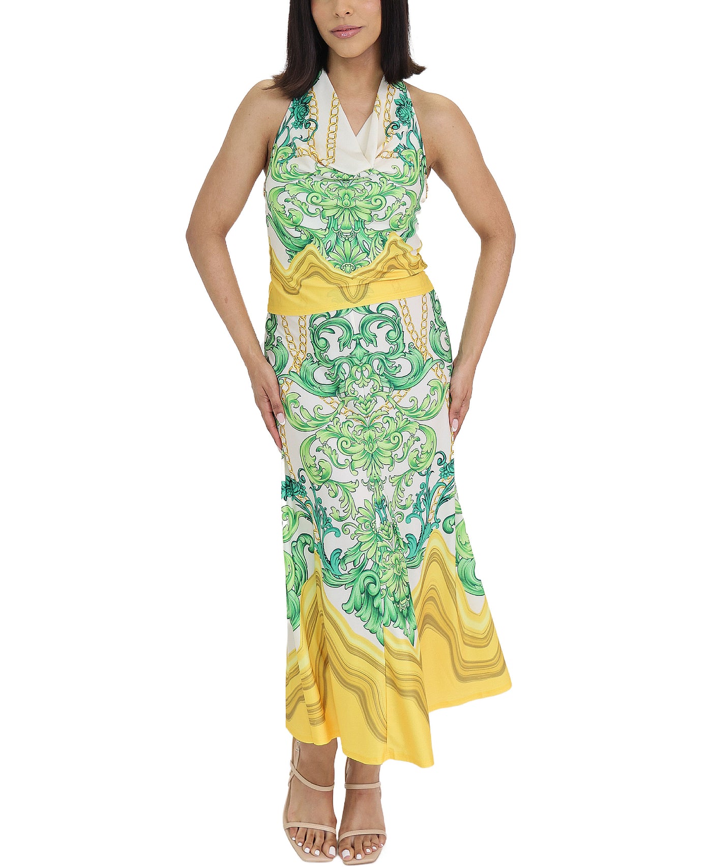 Printed Blouse & Skirt Set - 2 Pc Set view 1