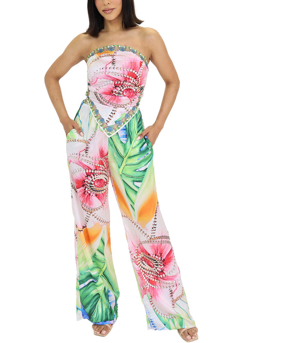 Floral Print Top & Pant Set- 2 Pc Set view 