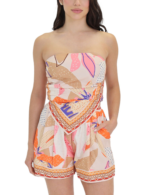 Printed Top & Shorts Set - 2 Pc Set view 