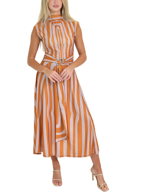 Striped Midi Dress view 
