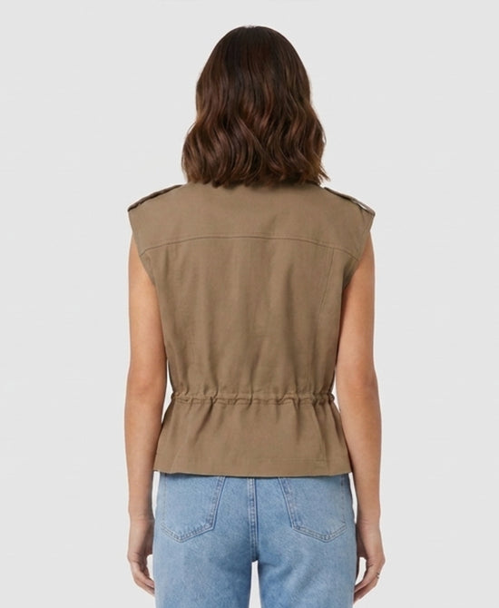 
Utility Vest Top in BEIGE view 2