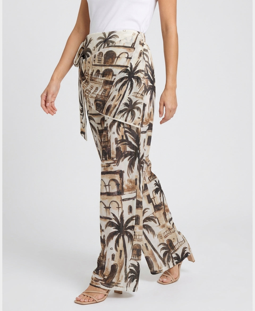 Printed Pants w/ Scarf Overlay – FOX'S - Online