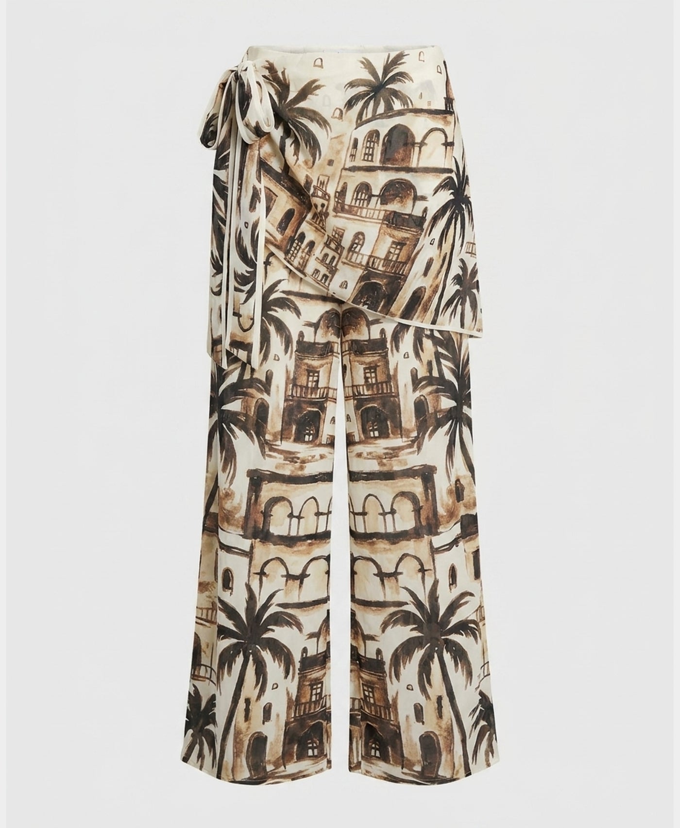 Printed Pants w/ Scarf Overlay – FOX'S - Online