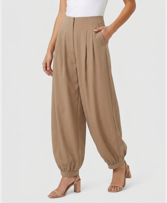 
Solid Balloon Pants in BEIGE view 1