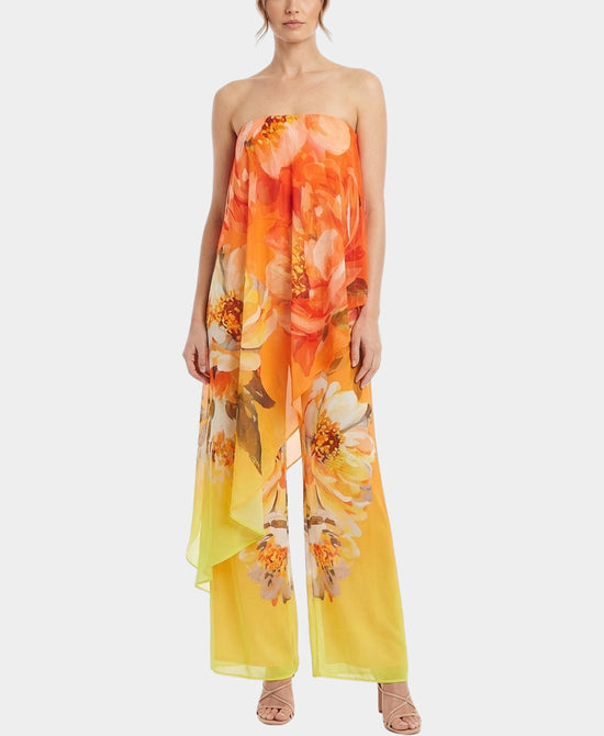 Printed Strapless Jumpsuit view 1