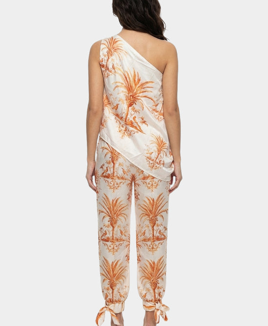 Printed Satin Top w/ Printed Pant - 2 Pc Set view 2