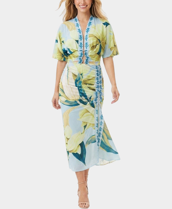 
Printed Blouse & Skirt Set - 2 Pc Set in BLUE MULTI view 1
