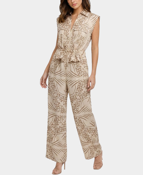 
Printed Vest & Pants - 2 Pc Set in CREAM/BROWN view 1
