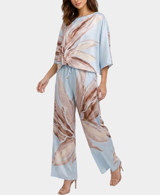
Floral Print Top & Pants - 2 Pc Set in LIGHT BLUE view 1