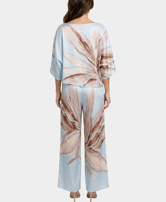 
Floral Print Top & Pants - 2 Pc Set in LIGHT BLUE view 2