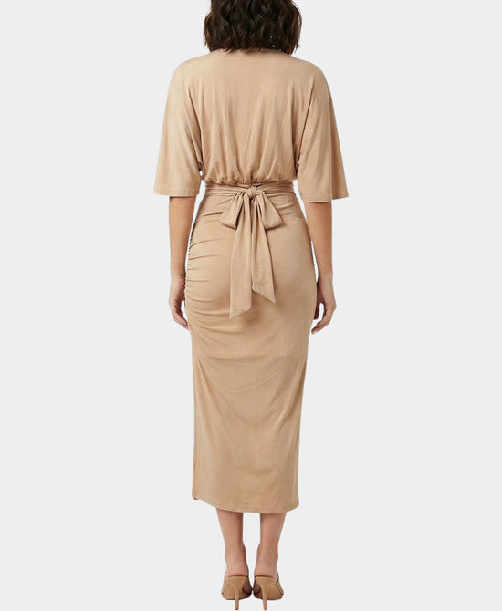 
Top & Skirt w/ Gold Hardware Detail - 2 Pc Set in TAN view 2