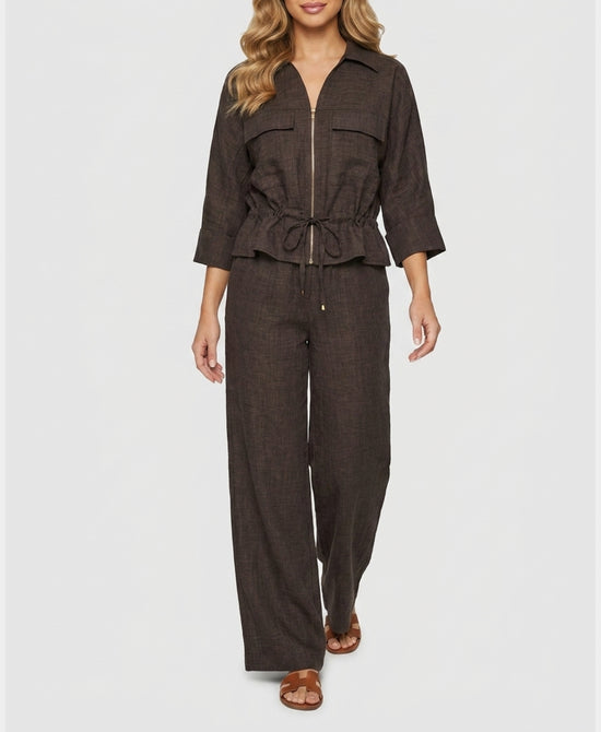
Solid Top w/ Pant - 2 Pc Set in BROWN view 1