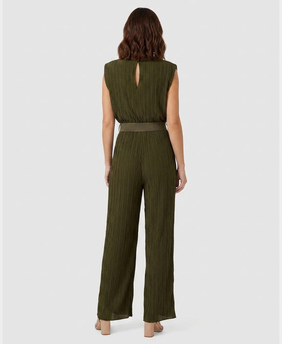 
Textured Top w/ Gold Hardware & Pants - 2 pc Set in DARK OLIVE view 2