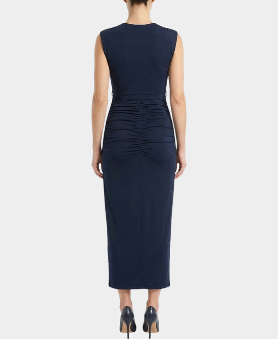 Solid Midi Dress w/ Gold Hardware Detail view 2