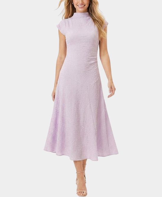 
Midi Dress w/ Ruched Side in LAVENDER view 1
