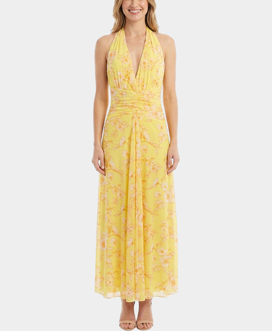 Printed Halter Ruched Dress view 1