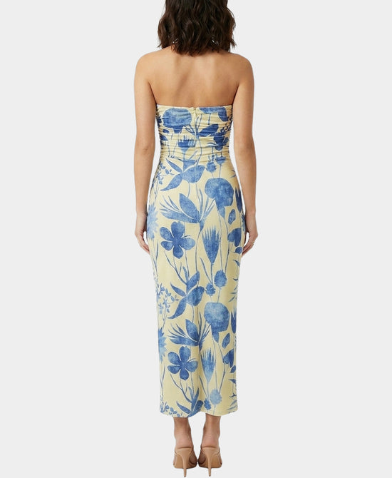 
Floral Print Maxi Dress in BLUE/YELLOW view 2