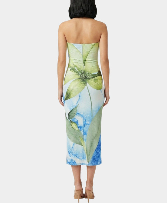 
Floral Print Midi Dress in BLUE/GREEN view 2