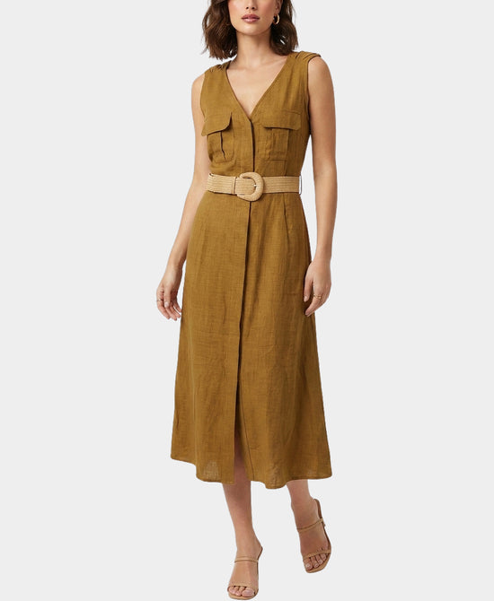 
Utility Midi Dress in CAMEL view 1