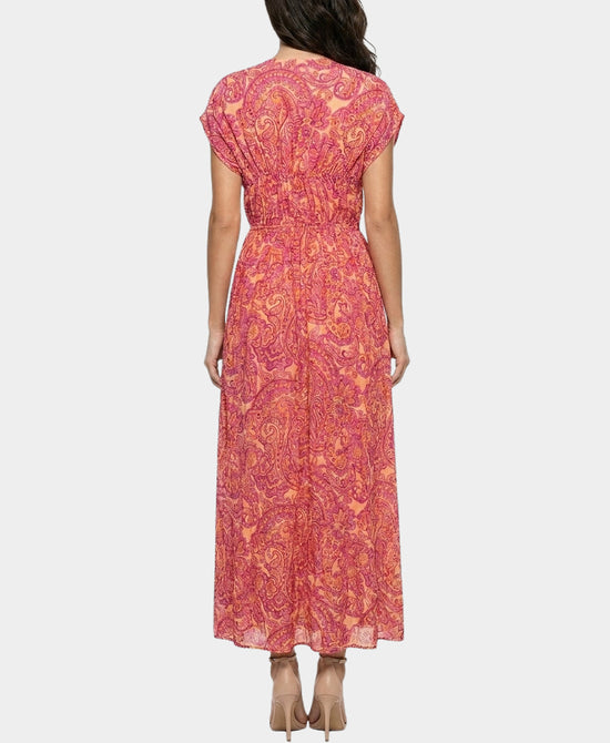 
Paisley Print Maxi Dress in PINK MULTI view 2