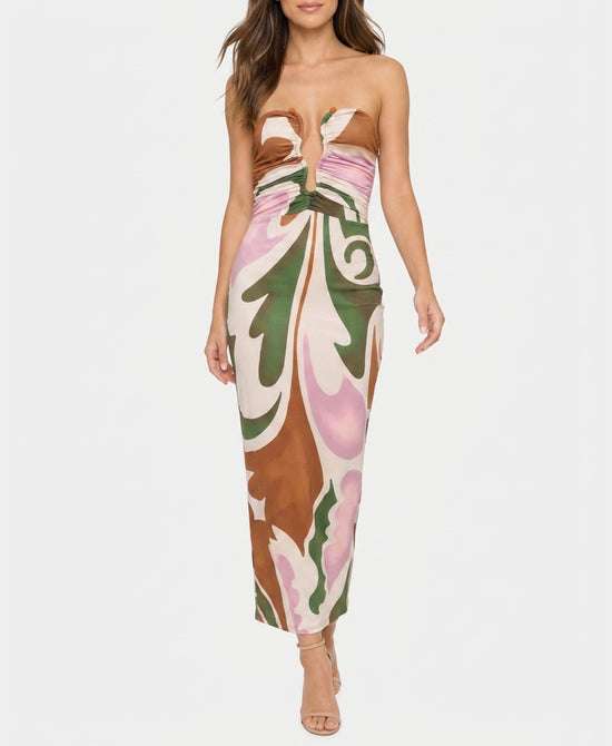 
Printed Maxi Dress in MULTI view 1
