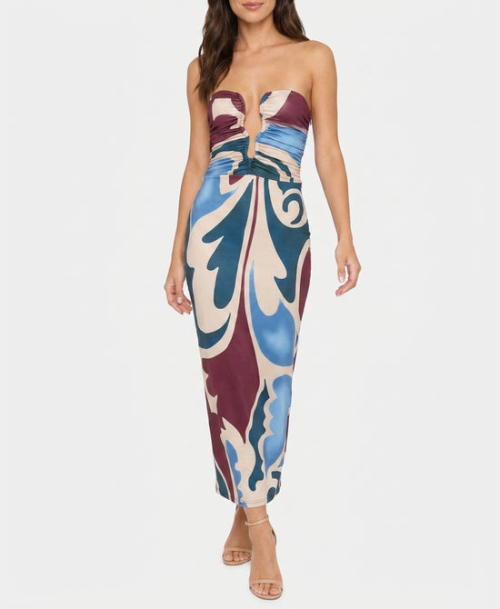 
Printed Maxi Dress in MULTI view 1