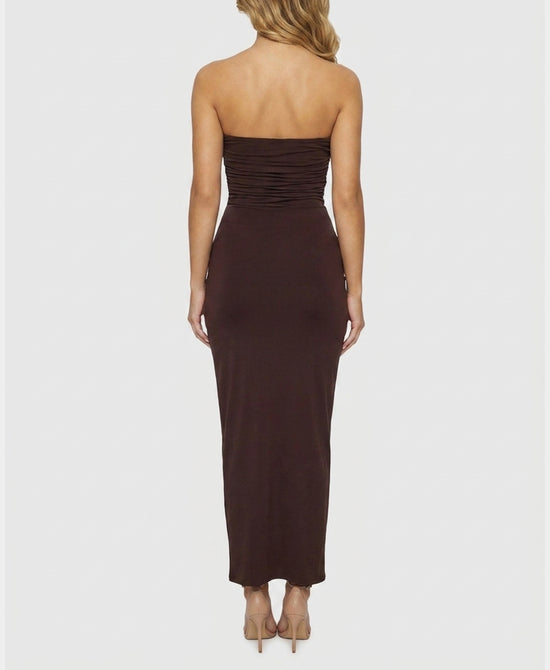 
Strapless Maxi Dress in BROWN view 2