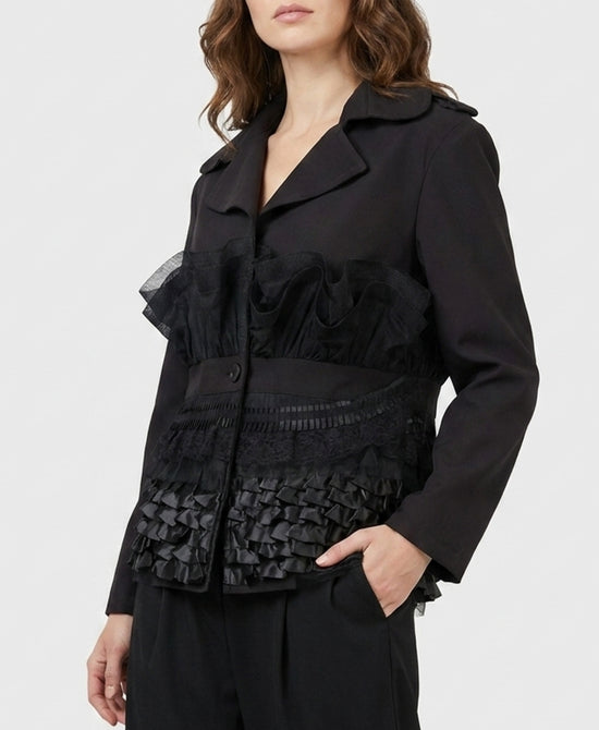 
Mixed Media Blazer in BLACK view 1