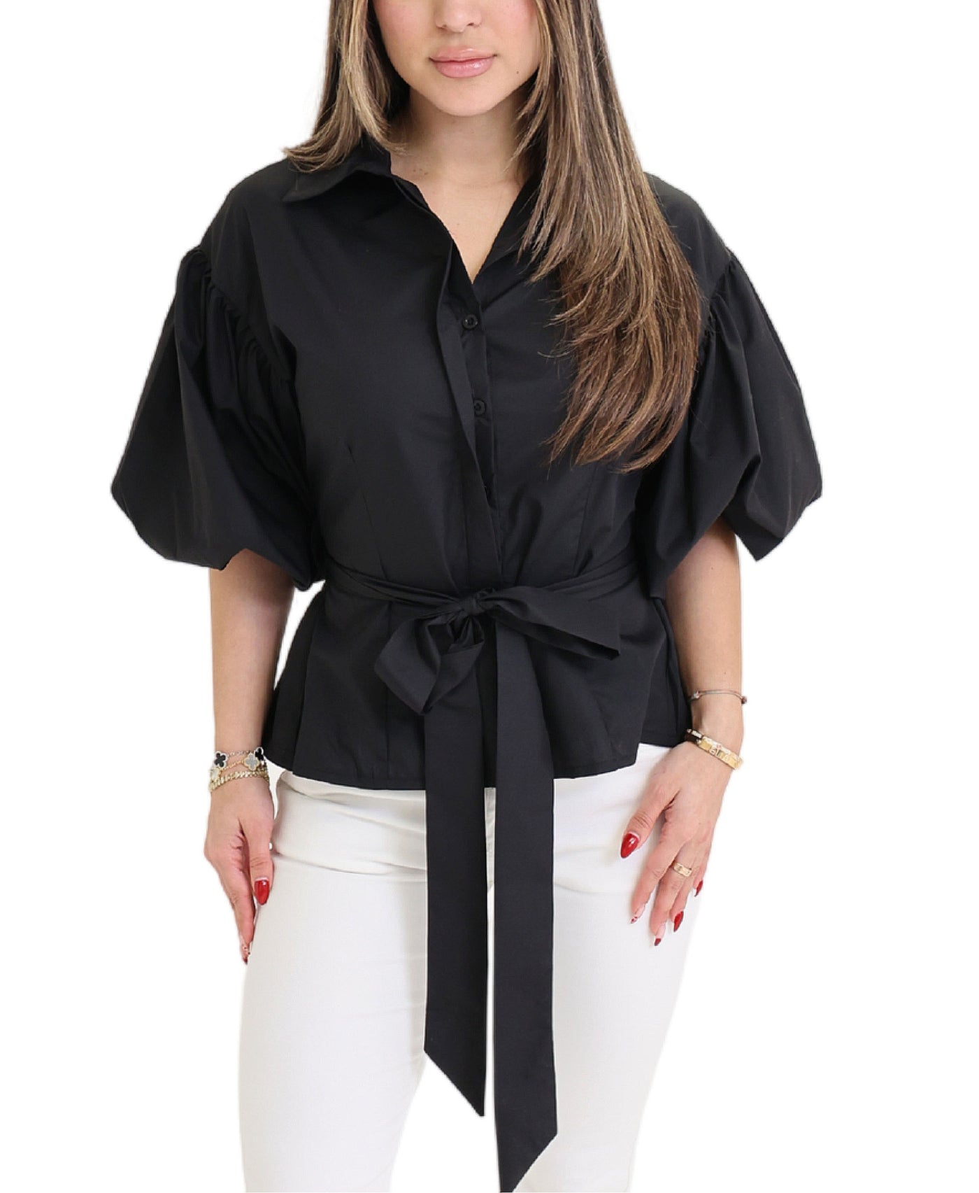 Shirt w/ Puff Sleeves view 1