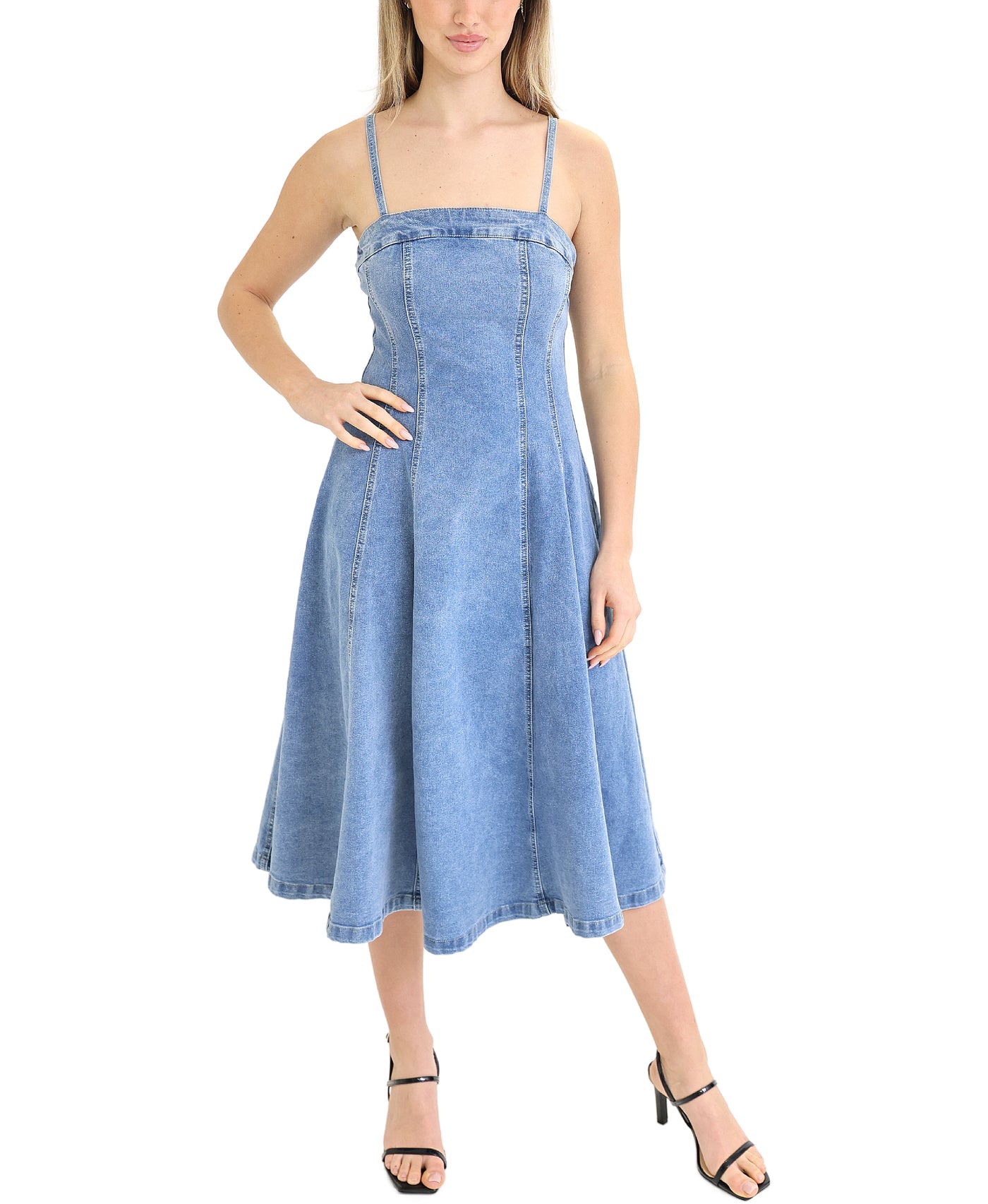 Denim Midi Dress view 1