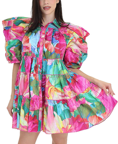 Printed Tiered Dress image 1