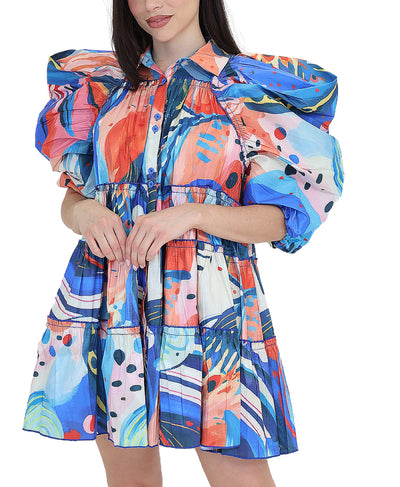 Printed Tiered Dress image 1