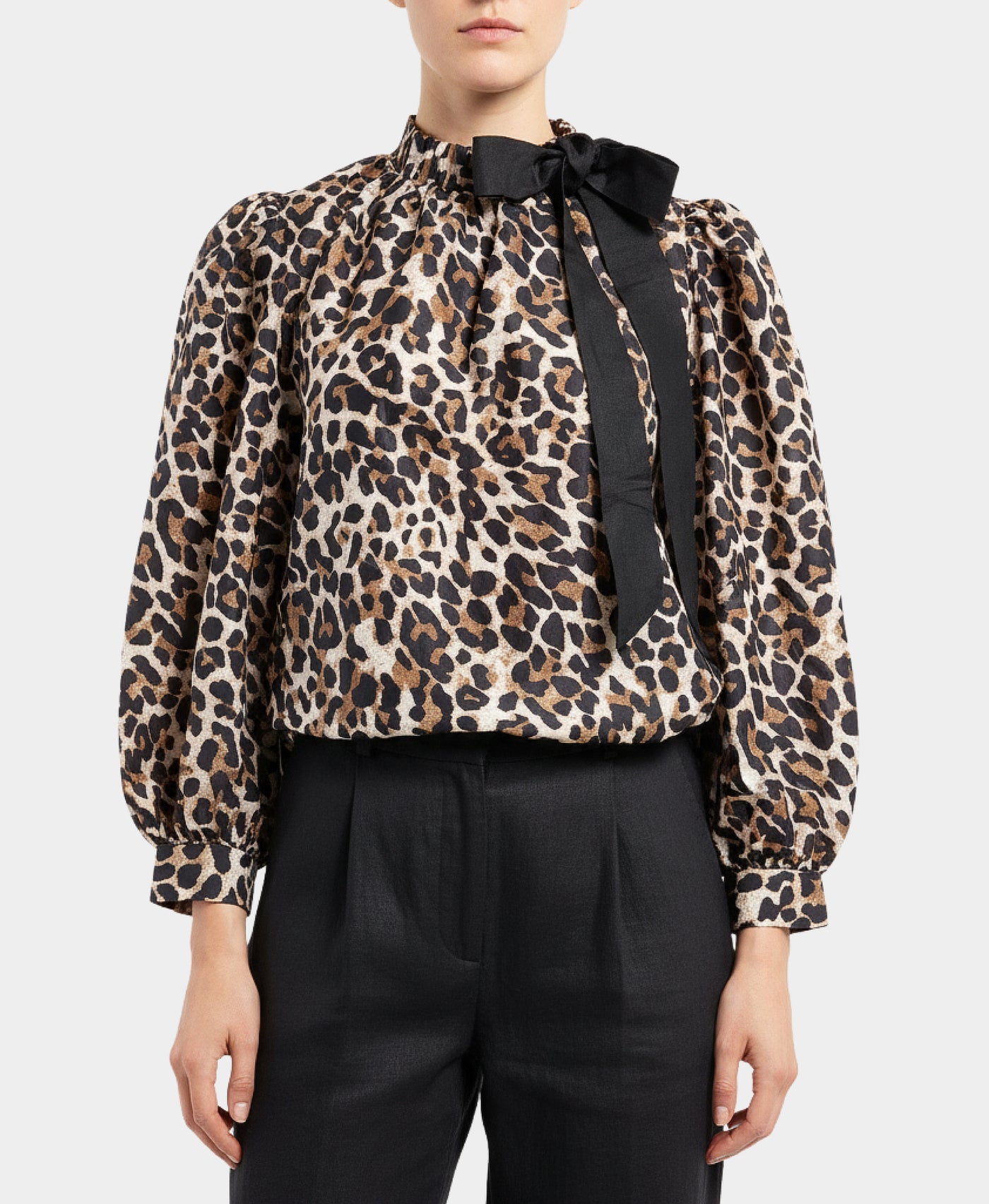 Leopard Print Bubble Top view 1