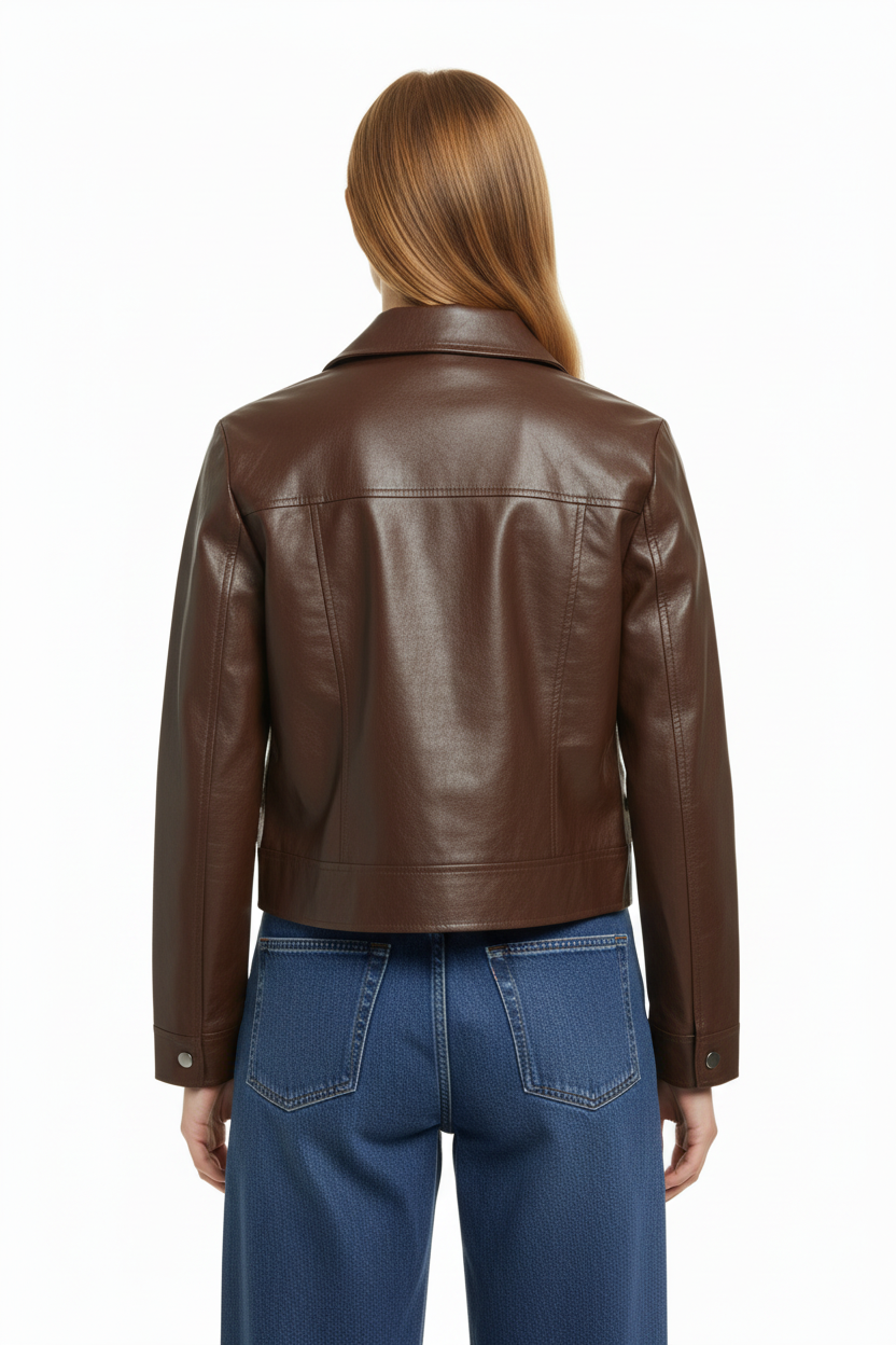 Faux Leather & Faux Fur Jacket view 2