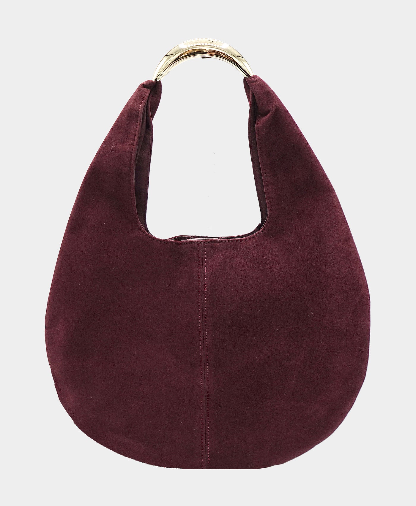Faux Suede Hobo Bag view 1