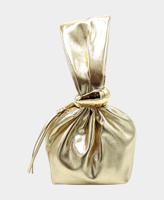 Faux Leather Metallic Handbag view 