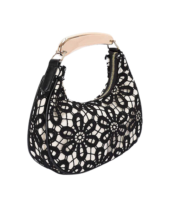Crochet Flower Handbag view 