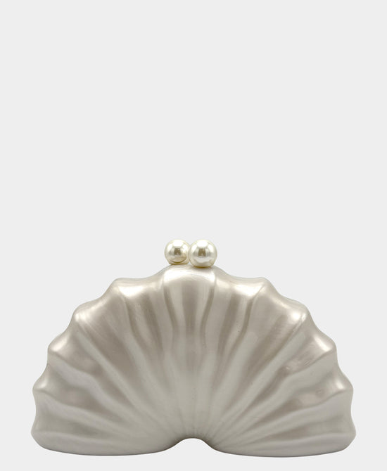 
Pearlescent Shell Clutch in PEARL view 1