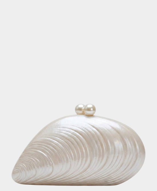
Marble Seashell Clutch Bag in GREY view 2