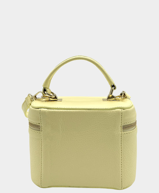 
Leather Top Handle Crossbody Bag in LIGHT YELLOW view 2
