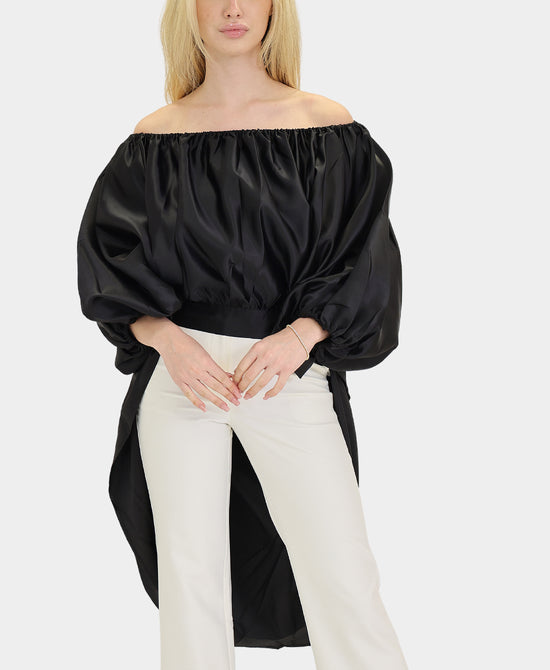 Hi-Lo Satin Top view 1