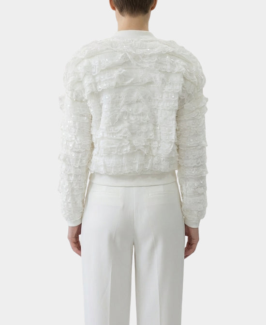 Lace Tiered Ruffle Jacket w/ Sequins view 2